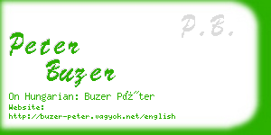 peter buzer business card